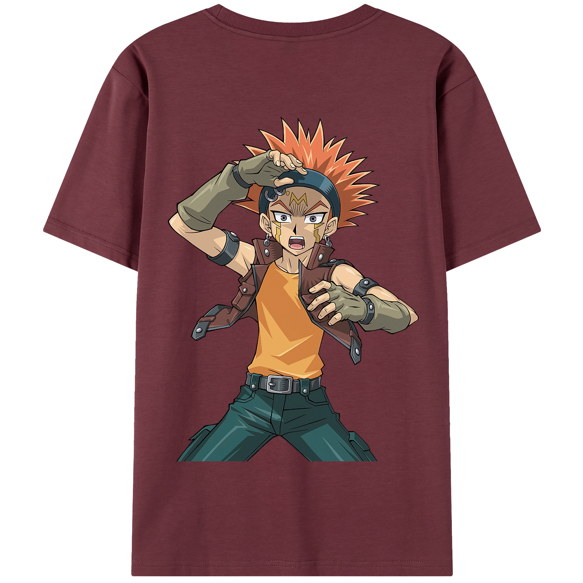（画像用） 遊☆戯☆王 Yu-Gi-Oh! 綿100％半袖Tシャツ（背面プリント）